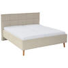POLSTERBETT PAULO 160/200 cm  in Beige  - Eichefarben/Beige, Design, Holz/Textil (160/200cm) - Xora