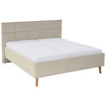 POLSTERBETT PAULO 180/200 cm  in Beige  - Eichefarben/Beige, Design, Holz/Textil (180/200cm) - Xora