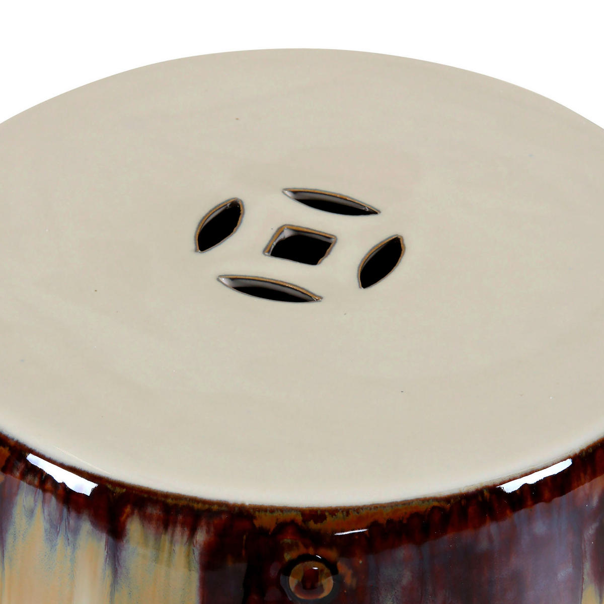 BEISTELLTISCH 33/33/45 cm Blau, Braun  - Blau/Braun, Design, Keramik (33/33/45cm) - Landscape