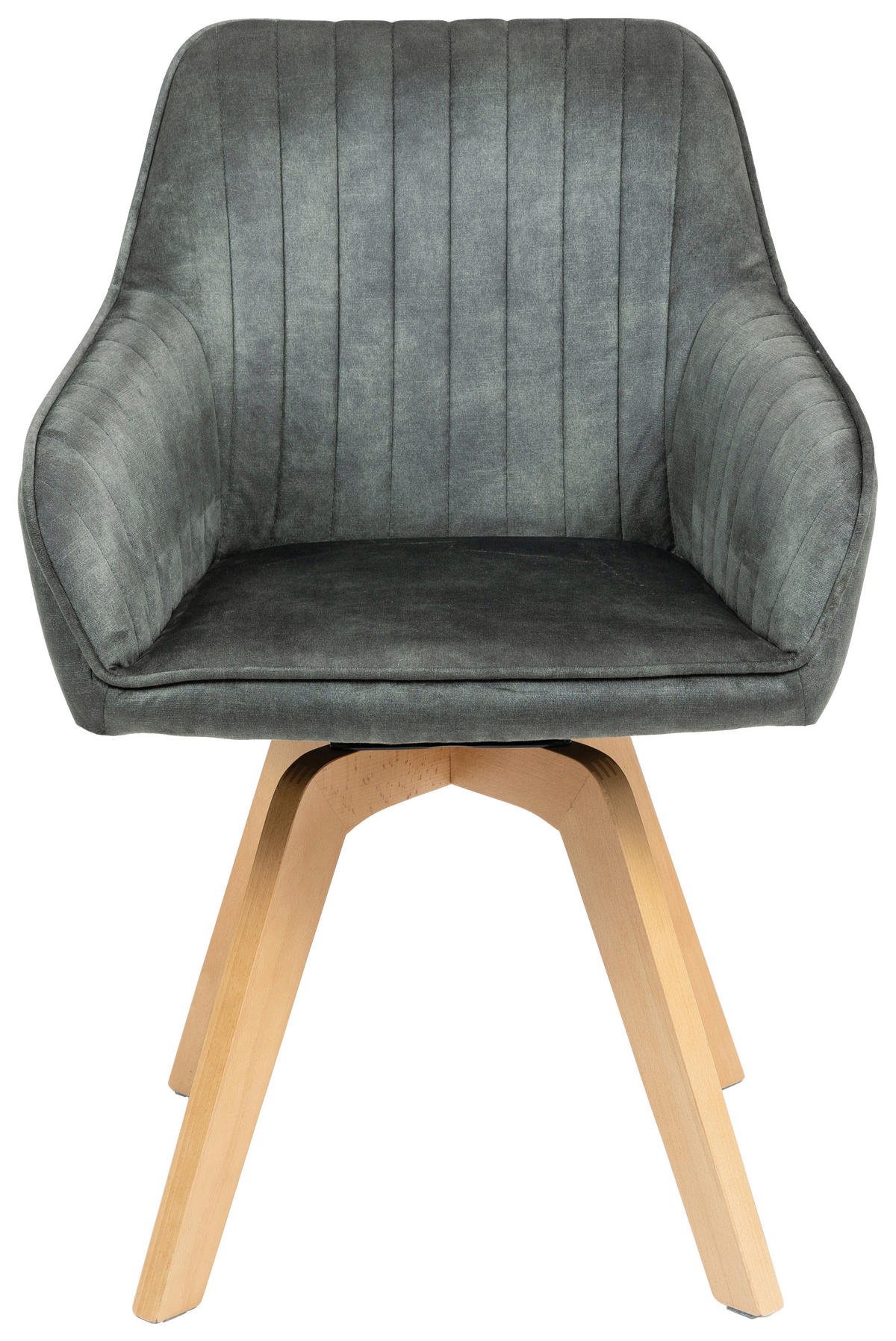 ARMLEHNSTUHL  in  - Dunkelgrün/Buchefarben, KONVENTIONELL, Holz/Textil (63/83/63cm) - MID.YOU