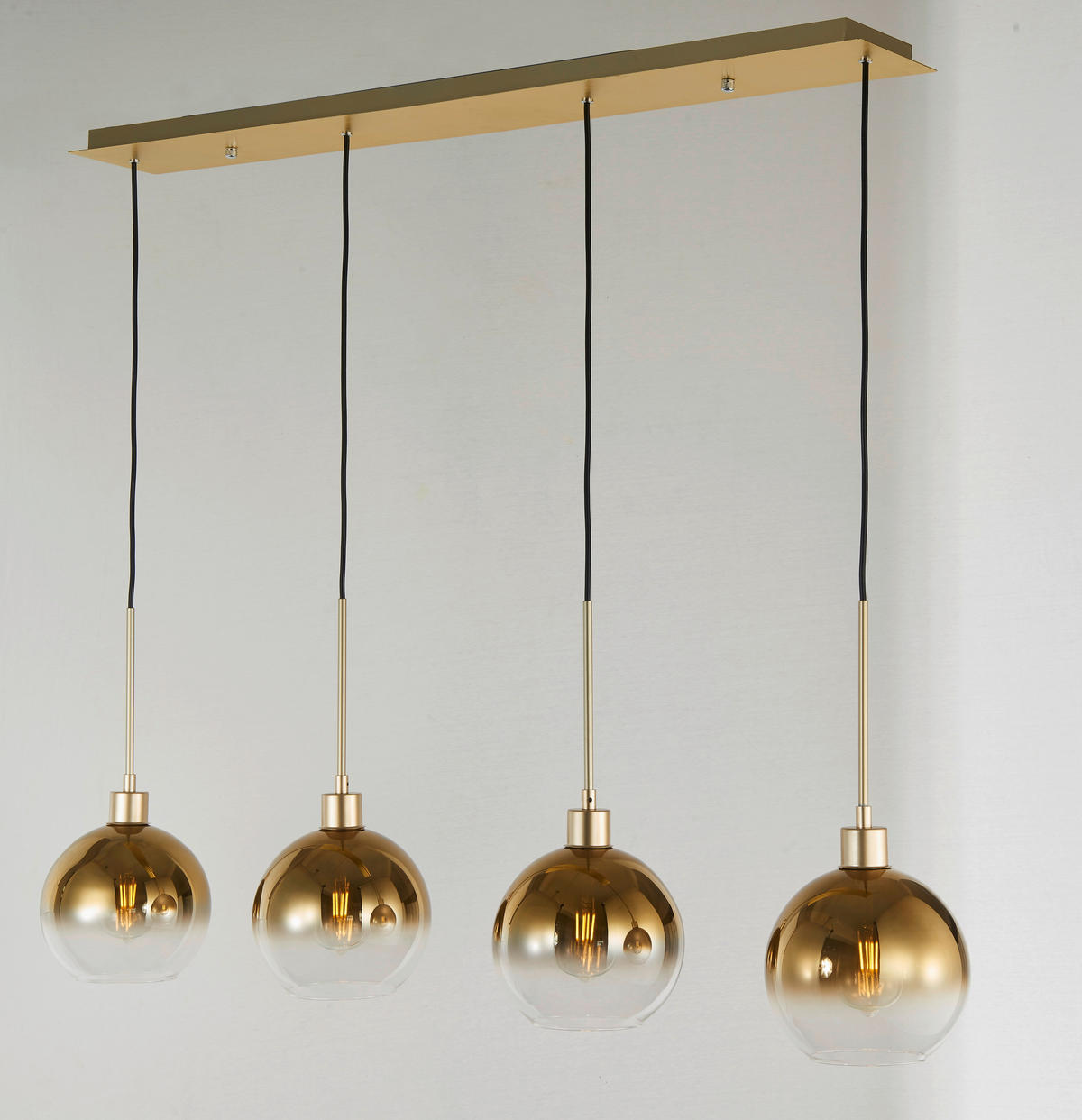 HÄNGELEUCHTE 122/20/150 cm   - Goldfarben, Design, Glas/Metall (122/20/150cm) - Dieter Knoll