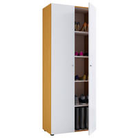 SCHUHSCHRANK Vandol  in 71/180/39 cm  - Weiss/Silberfarben, Design, Holzwerkstoff/Kunststoff (71/180/39cm) - MID.YOU