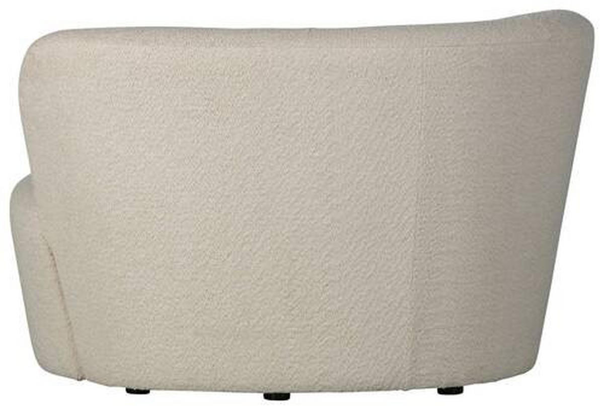 1,5-SITZER Bouclé Creme  - Creme/Schwarz, Design, Kunststoff/Textil (112/73/80cm) - Ambia Home