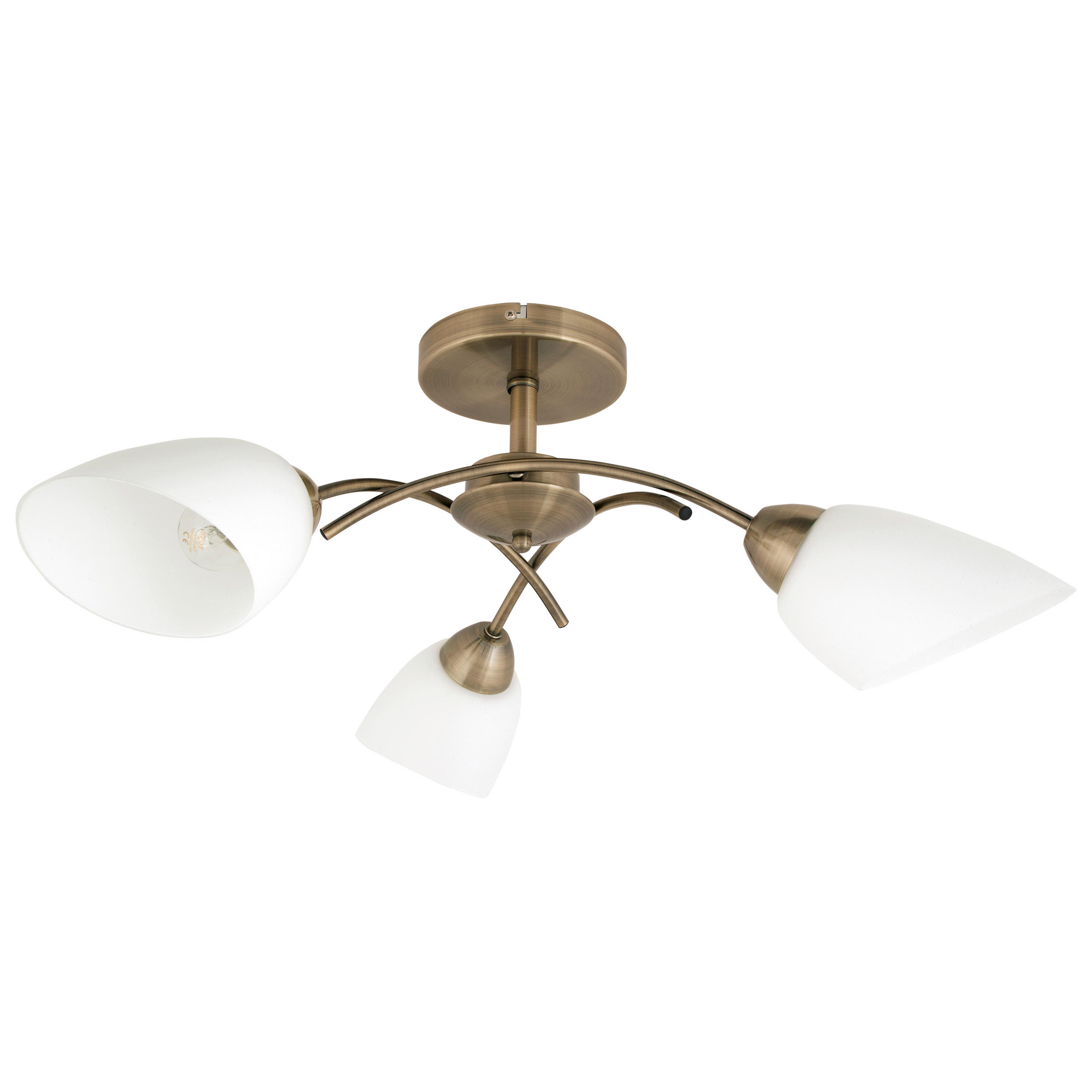 DECKENLEUCHTE Viletta 60/27 cm   - Messingfarben, KONVENTIONELL, Glas/Metall (60/27cm)