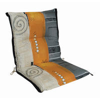 SESSELAUFLAGE Streifen  - Naturfarben/Orange, Design (50/9/100cm)