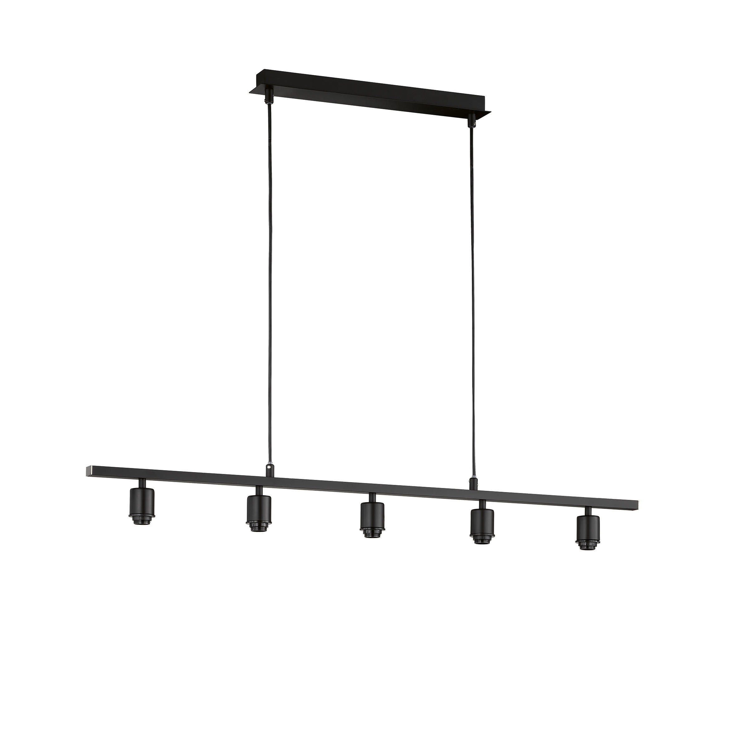 HÄNGELEUCHTE 100/10/150 cm    - Schwarz, Basics, Metall (100/10/150cm) - Fischer & Honsel