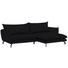 WOHNLANDSCHAFT in Textil Schwarz - Schwarz, MODERN, Textil/Metall (259/175cm) - Hom`in WOHNLANDSCHAFT in Textil Schwarz - Schwarz, MODERN, Textil/Metall (259/175cm) - Hom`in