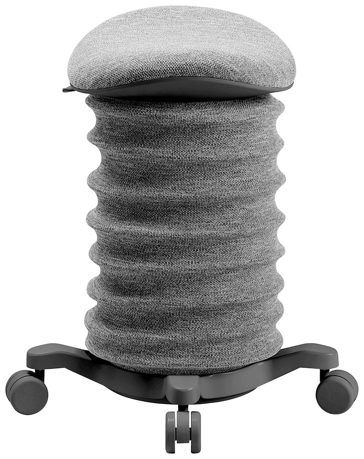 BÜROHOCKER 37,5/58-70/36 cm  - Schieferfarben/Schwarz, Design, Kunststoff/Textil (37,5/58-70/36cm) - Topstar