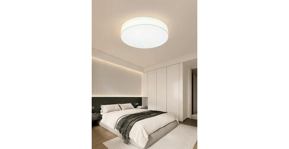 LED-DECKENLEUCHTE - Beige/Weiß, Trend, Kunststoff/Textil (60/11cm) - Novel