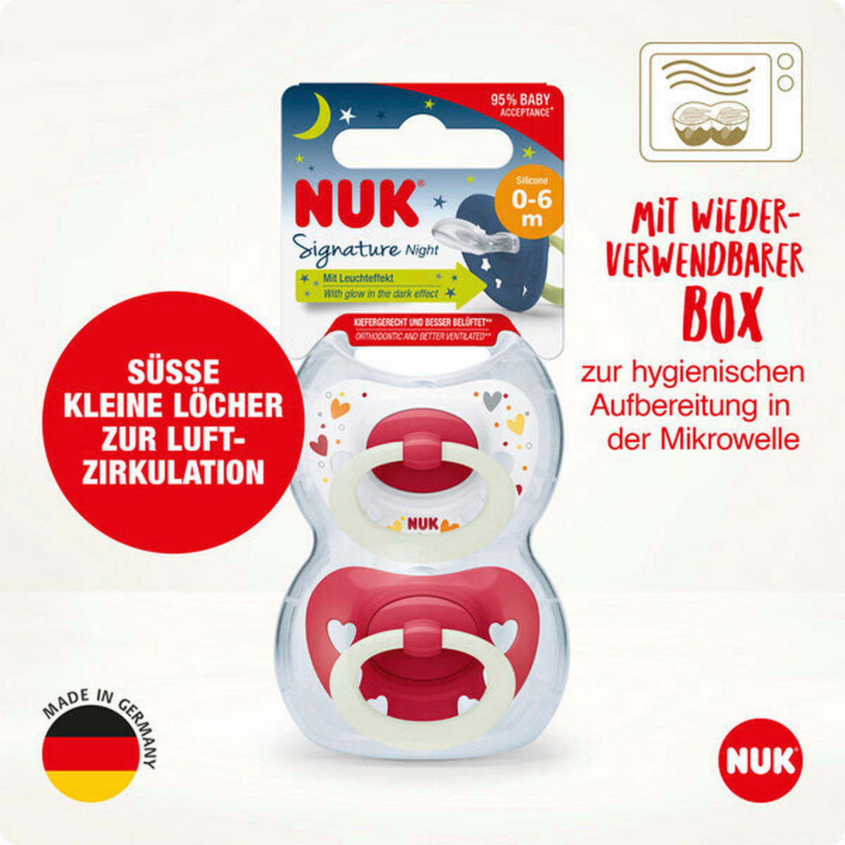 SCHNULLER 0 Monat(e)  - Basics (5,3/6/13,5cm) - NUK