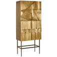 HIGHBOARD  in 75/180/40 cm  - Hellbraun/Messingfarben, Trend, Holzwerkstoff/Metall (75/180/40cm) - Ambia Home
