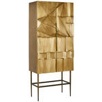 HIGHBOARD  in 75/180/40 cm  - Hellbraun/Messingfarben, Trend, Holzwerkstoff/Metall (75/180/40cm) - Ambia Home
