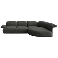 ECKSOFA  in Chenille Blaugrau  343/154 cm  - Blaugrau/Schwarz, Design, Kunststoff/Textil (343/154cm) - Koinor