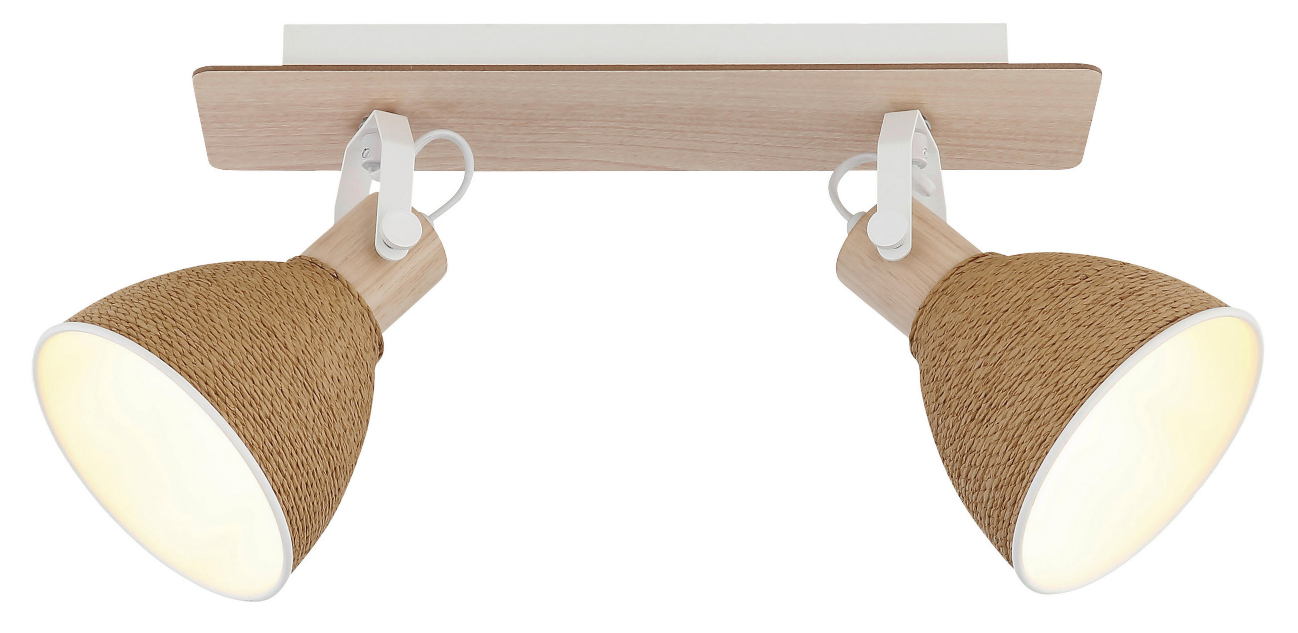 STRAHLER Lyndon 39/17,5/19 cm  - Braun/Weiß, Natur, Holz/Papier (39/17,5/19cm) - Globo