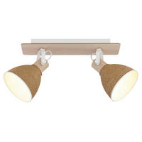 STRAHLER Lyndon 39/17,5/19 cm  - Braun/Weiß, Natur, Holz/Papier (39/17,5/19cm) - Globo