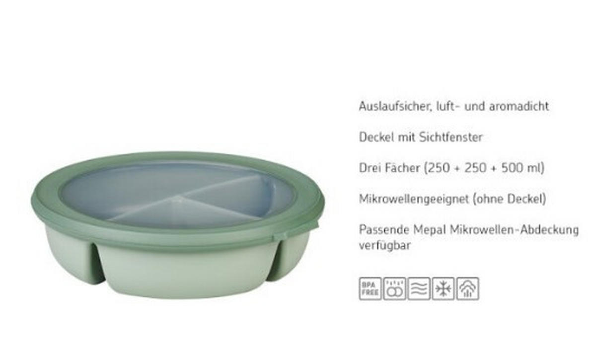 BENTOBOX - Transparent/Hellblau, KONVENTIONELL, Kunststoff (23/6cm) - Mepal