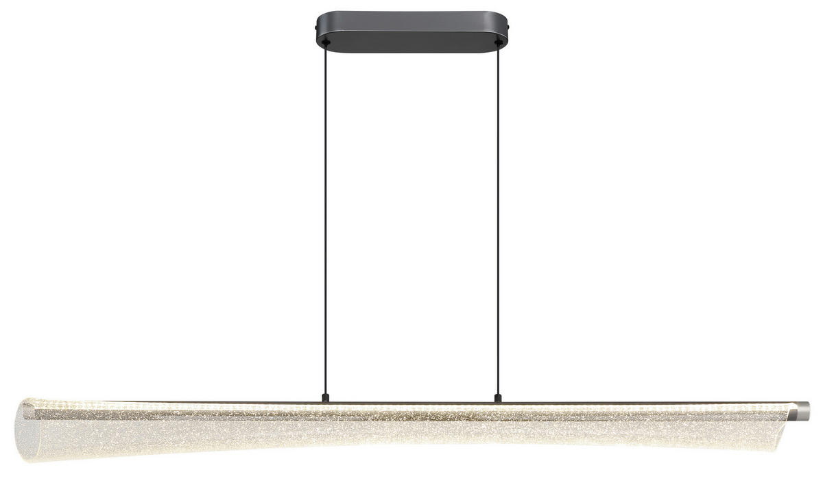 LED-HÄNGELEUCHTE 121/13,5/120 cm  - Klar/Anthrazit, Design, Kunststoff/Metall (121/13,5/120cm) - Globo