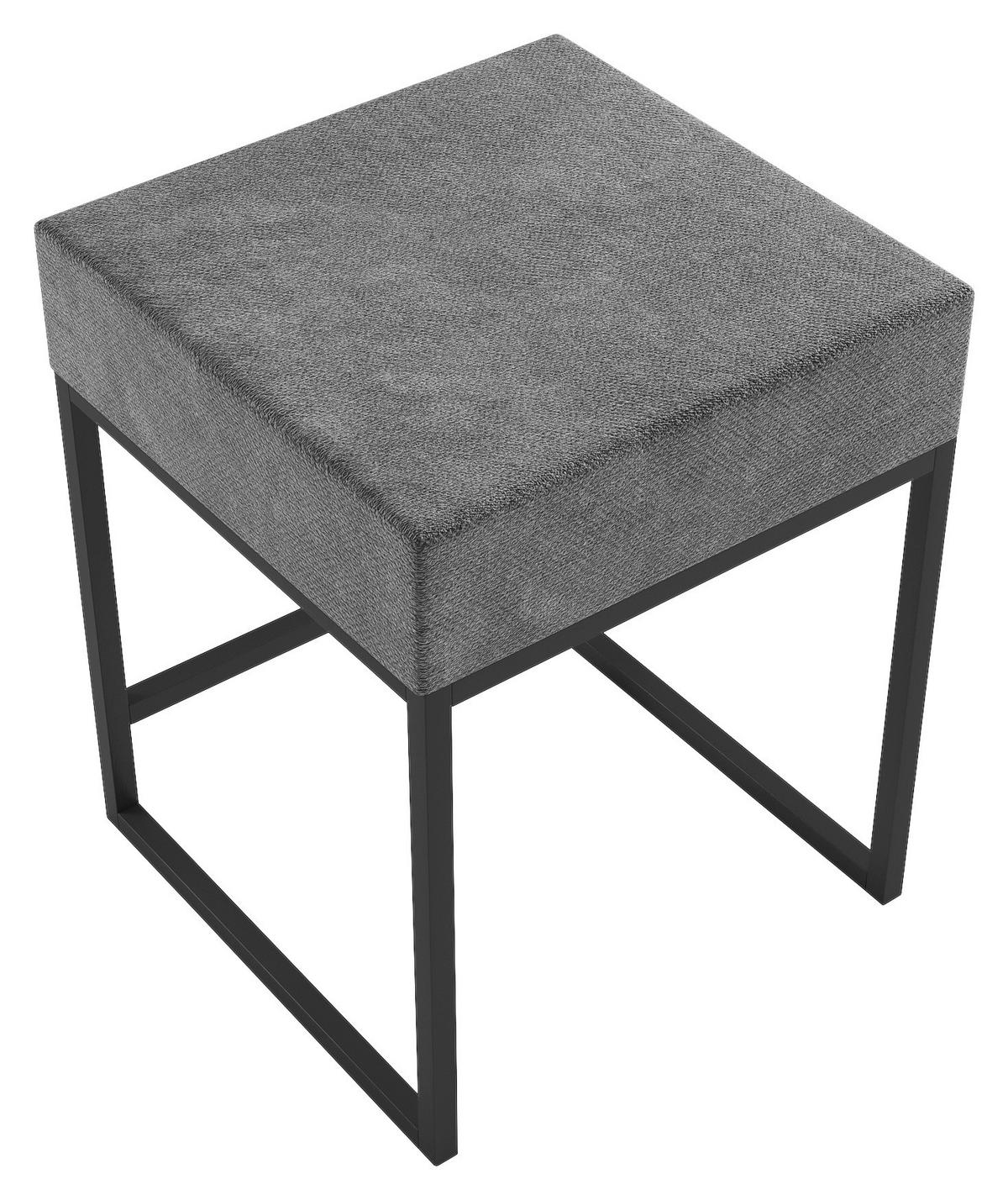 NACHTKÄSTCHEN 45/55/45 cm  in Schwarz, Grau  - Schwarz/Grau, Design, Textil/Metall (45/55/45cm) - Esposa