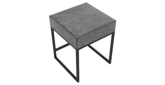 NACHTSCHRANK 45/55/45 cm - Schwarz/Grau, Design, Textil/Metall (45/55/45cm) - Esposa