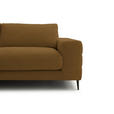 ECKSOFA  in Flachgewebe Goldfarben  177/253 cm  - Goldfarben/Schwarz, Design, Textil/Metall (177/253cm) - Dieter Knoll