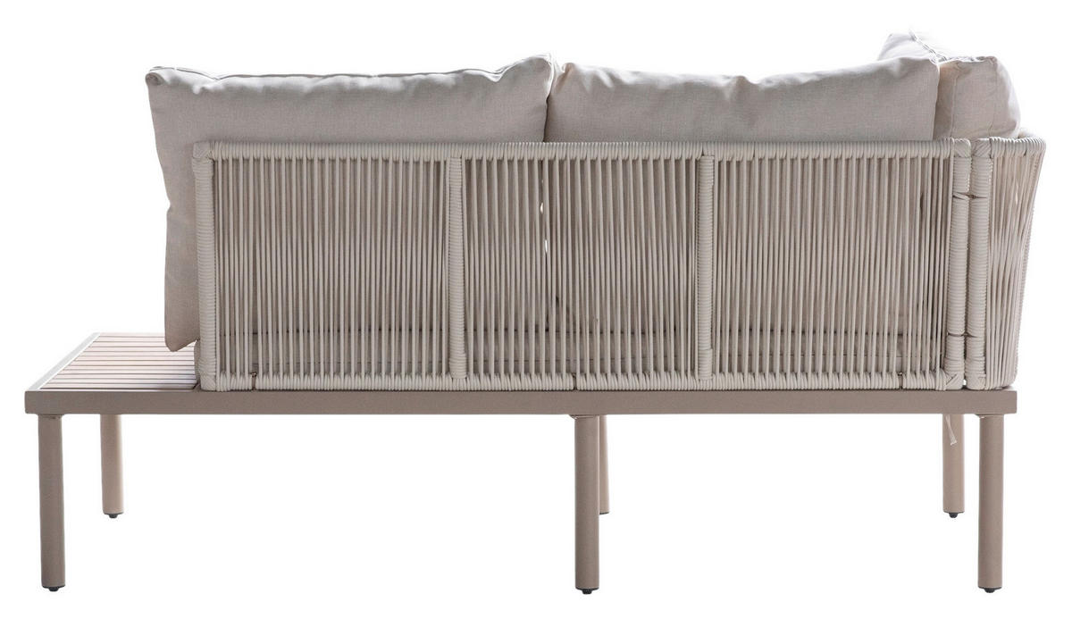 LOUNGEGARNITUR  215/170 cm  Akazie massiv Eisen  - Creme/Akaziefarben, MODERN, Holz/Textil (215/170cm) - Ambia Garden