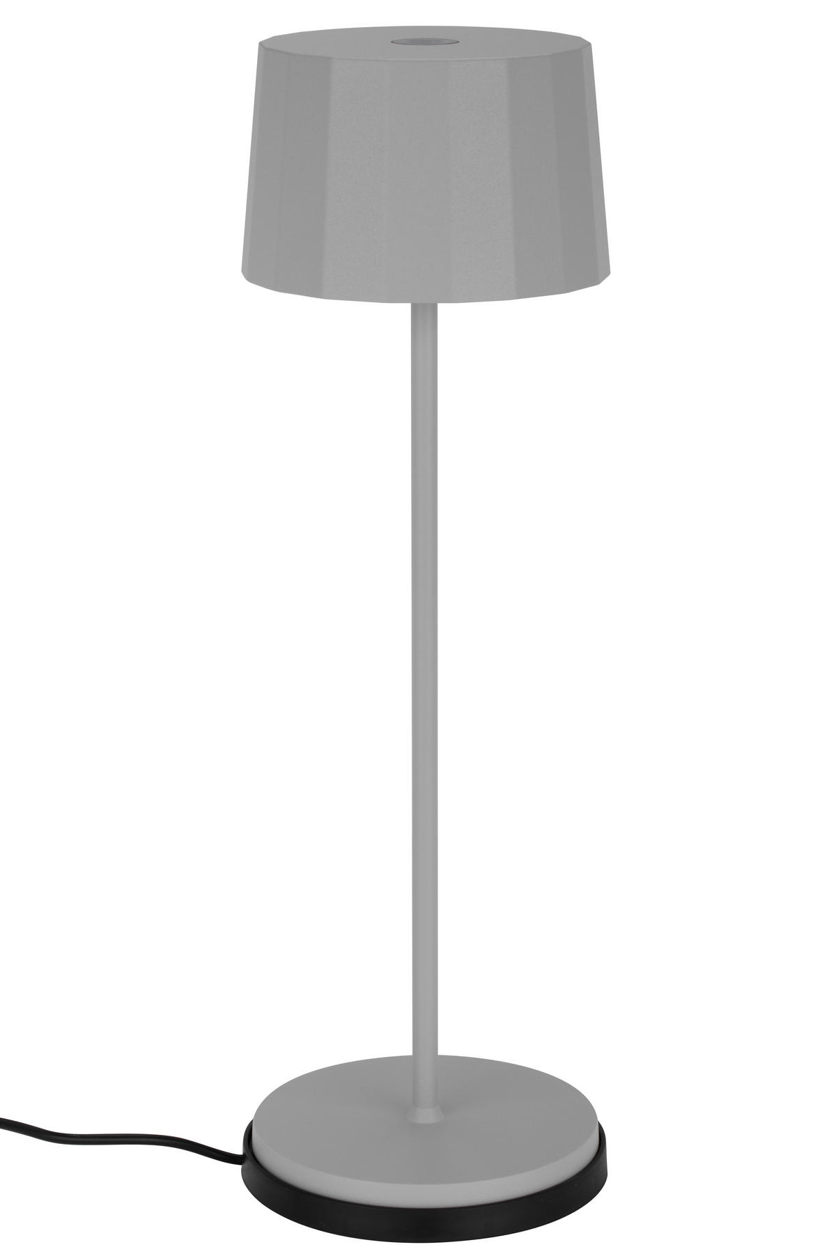 STOLNÍ LAMPA NA BATERIE 11/35 cm - světle šedá, Design, kov/plast (11/35cm) - Dieter Knoll