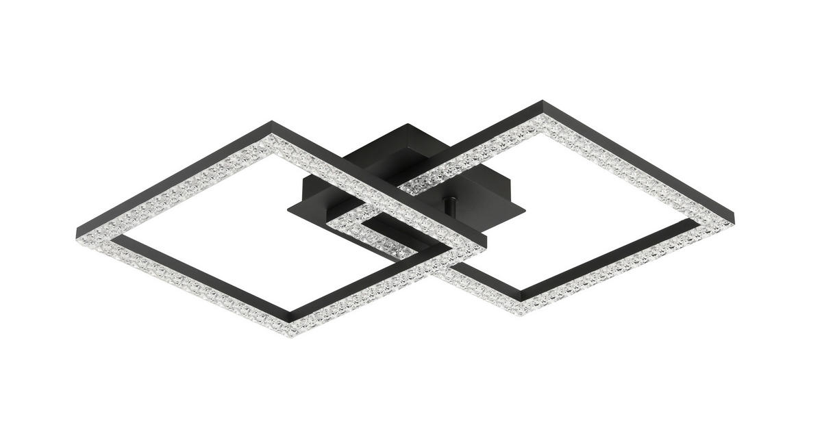PLAFONIERĂ CU LED - negru, Basics, plastic/metal (57,5/35,8/8cm) - Novel