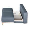 BOXSPRINGSOFA Carla  mit Stoffauswahl, Rücken echt Blau, Grau  - Blau/Grau, Design, Holz/Textil (203/97/107cm) - Dieter Knoll