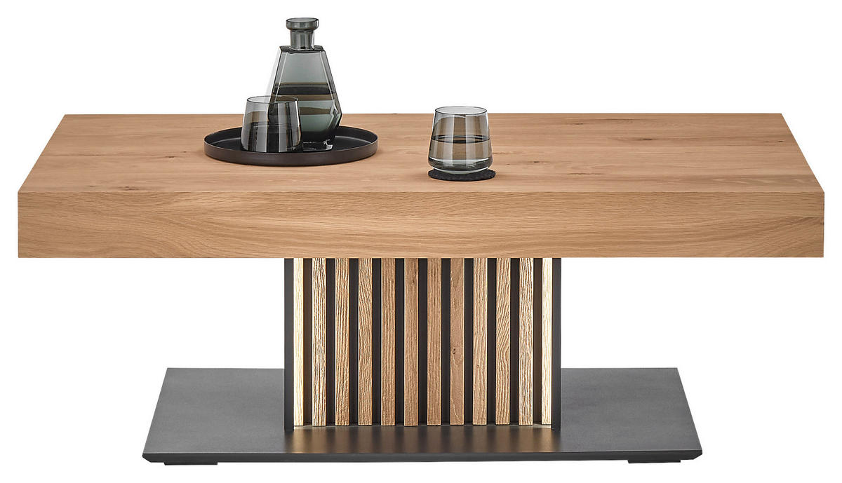 COUCHTISCH in Holz 120/70/45 cm  - Eichefarben/Anthrazit, Design, Holz (120/70/45cm) - Johann Jakob