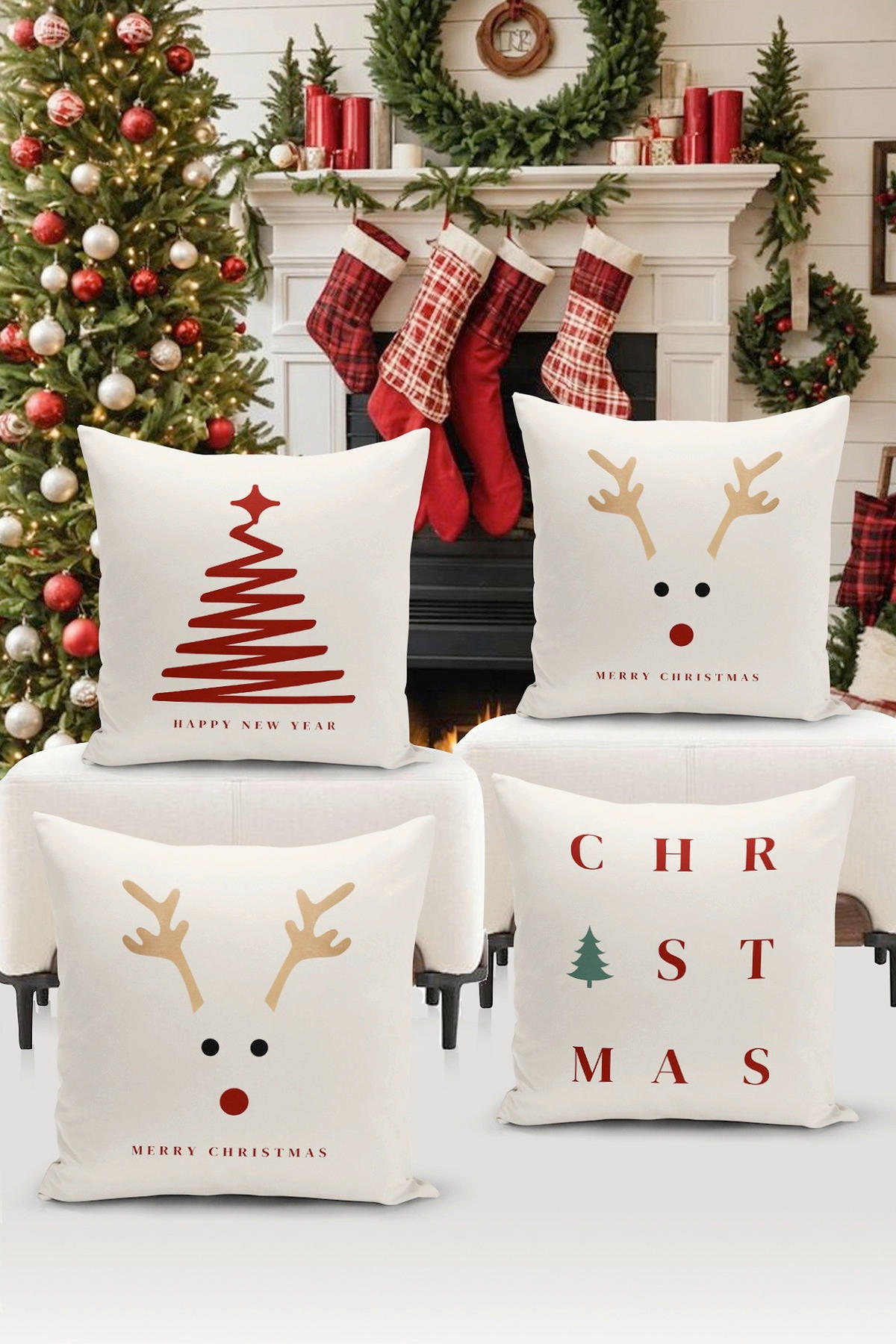 KISSENBEZUG-SET 43/43 cm  - Multicolor, Basics, Textil (43/43cm) - X-Mas