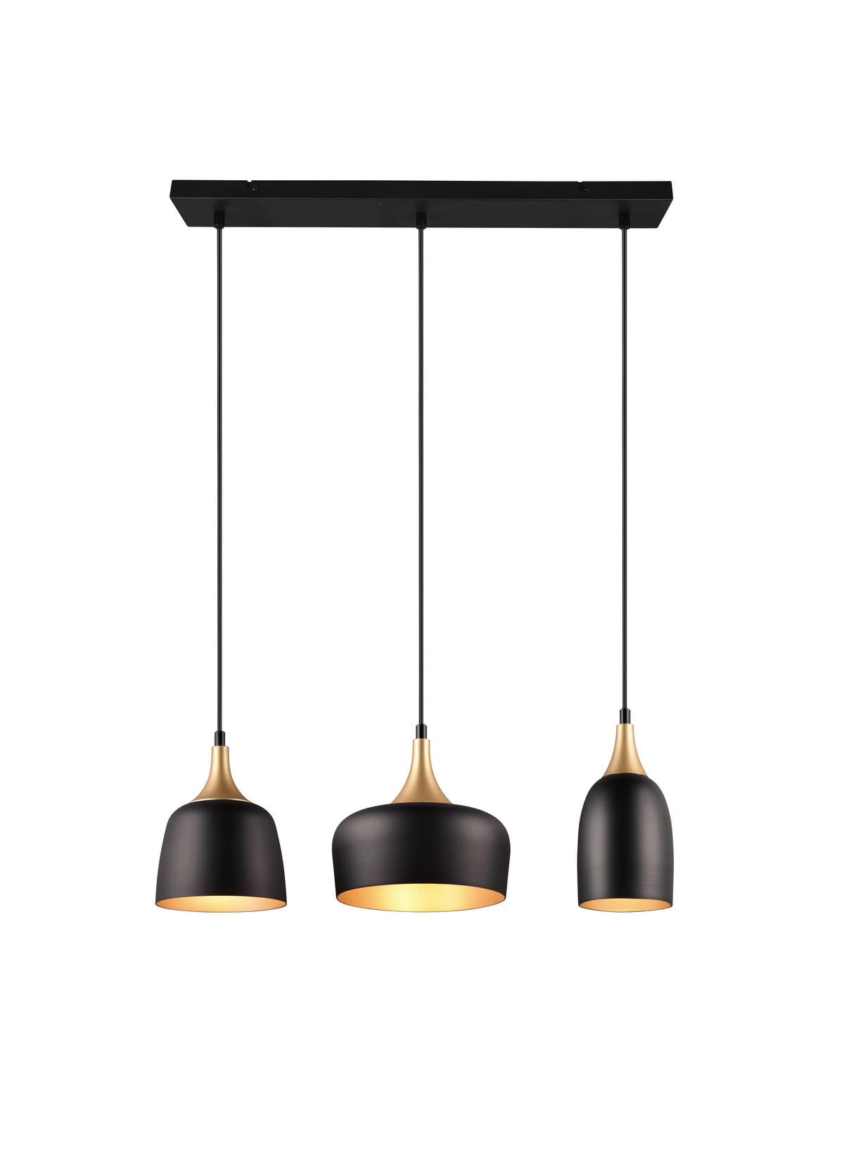 PENDELLEUCHTE 63/20/150 cm    - Schwarz, Design, Metall (63/20/150cm) - Trio Leuchten