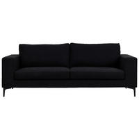 2-SITZER-SOFA Schwarz  - Schwarz, Design, Kunststoff/Textil (215/84/88cm) - Livetastic