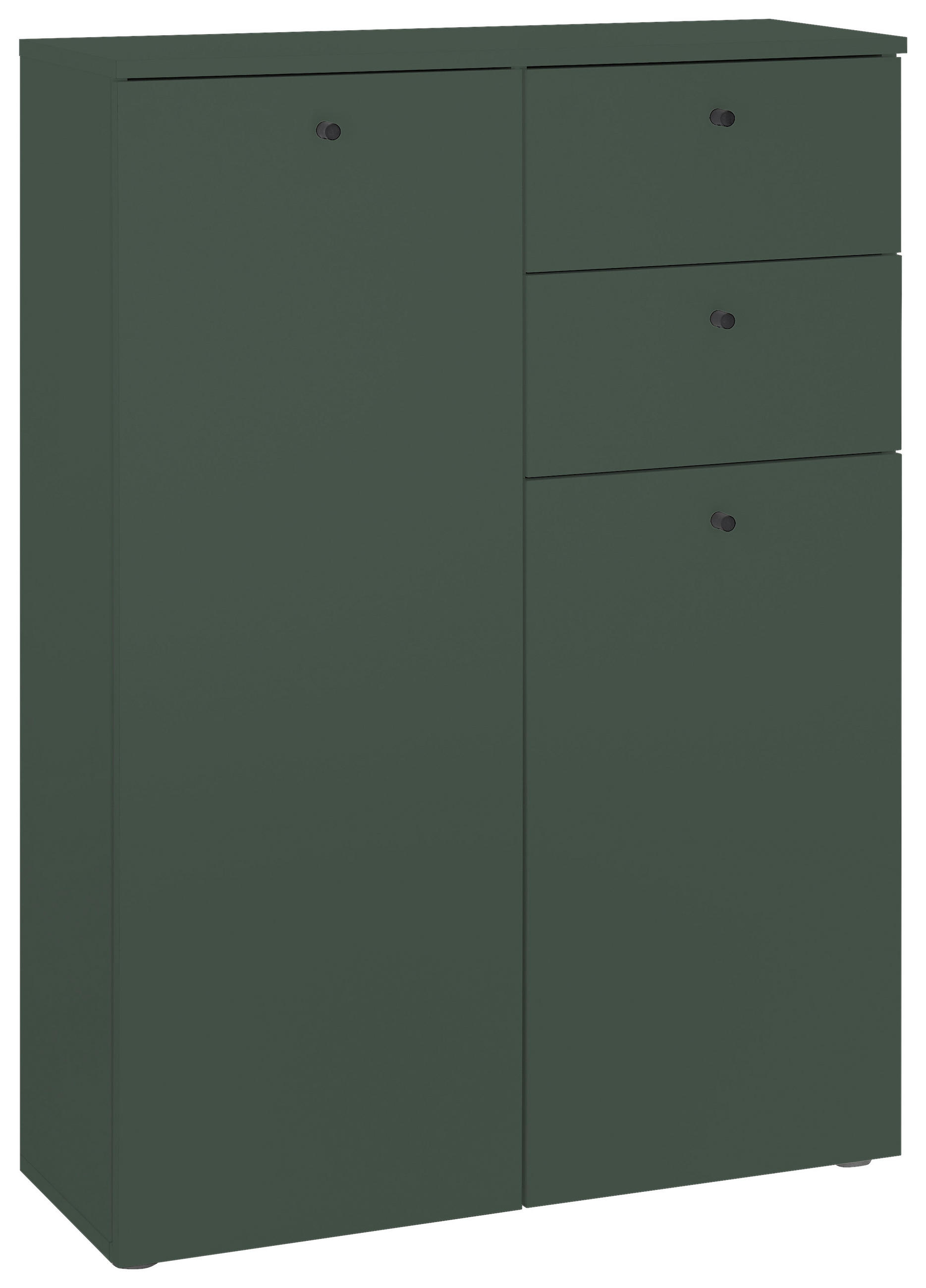 MIDISCHRANK 80/110/30 cm  - Schwarz/Grün, MODERN, Holzwerkstoff/Kunststoff (80/110/30cm) - MID.YOU