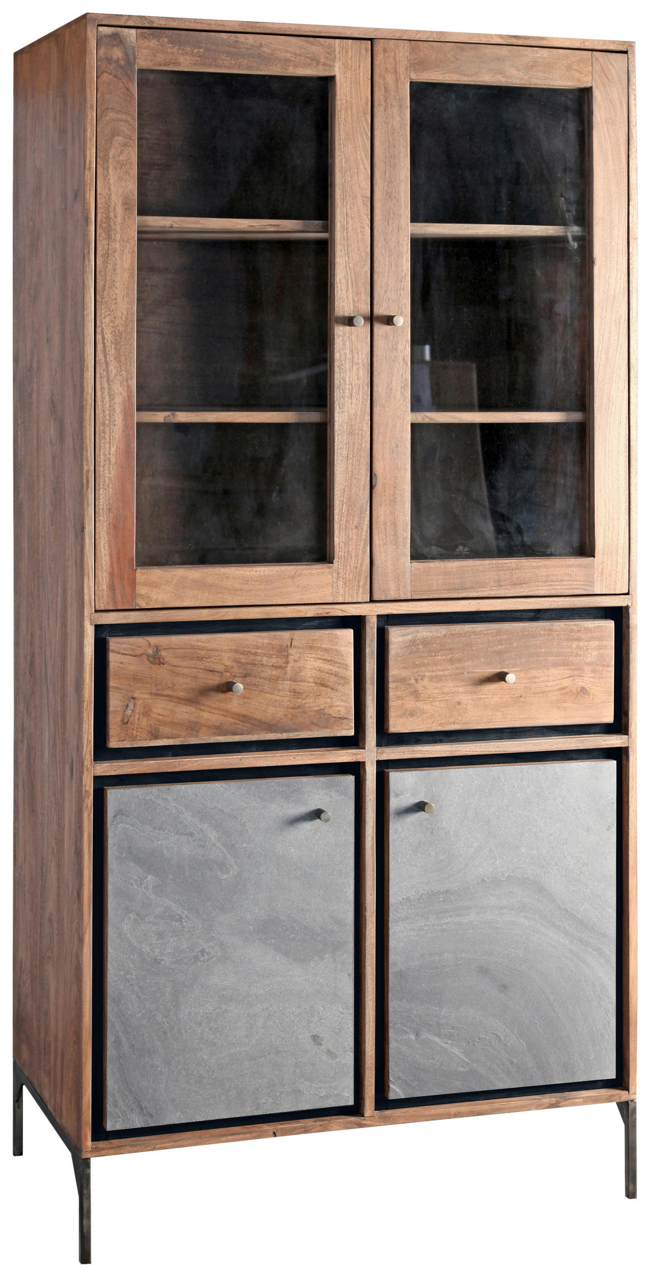 VITRÍNA, akácie, barvy akácie, 88/182/45 cm - přírodní barvy/barvy akácie, Lifestyle, kov/dřevo (88/182/45cm) - Landscape