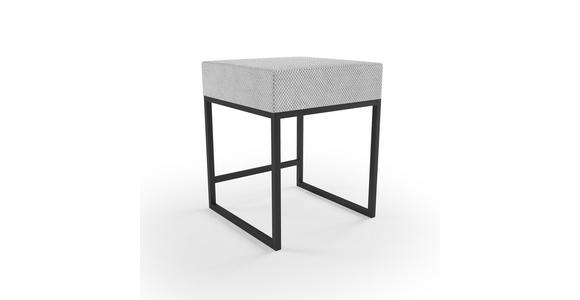 NACHTSCHRANK 45/55/45 cm - Hellgrau/Schwarz, Design, Textil/Metall (45/55/45cm) - Esposa