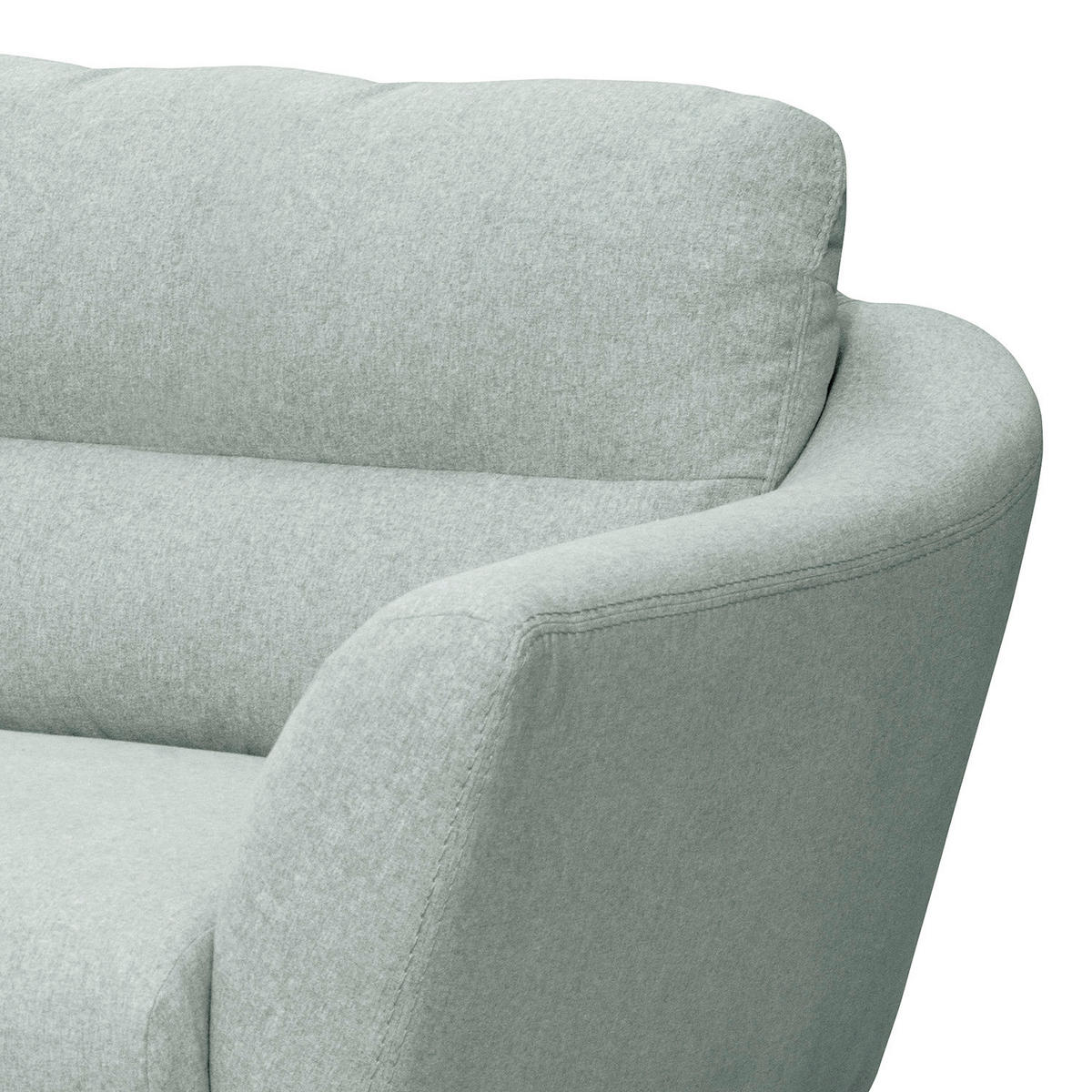 2,5-SITZER Webstoff Hellblau  - Buchefarben/Hellblau, Design, Holz/Textil (187/87/88cm) - Livetastic
