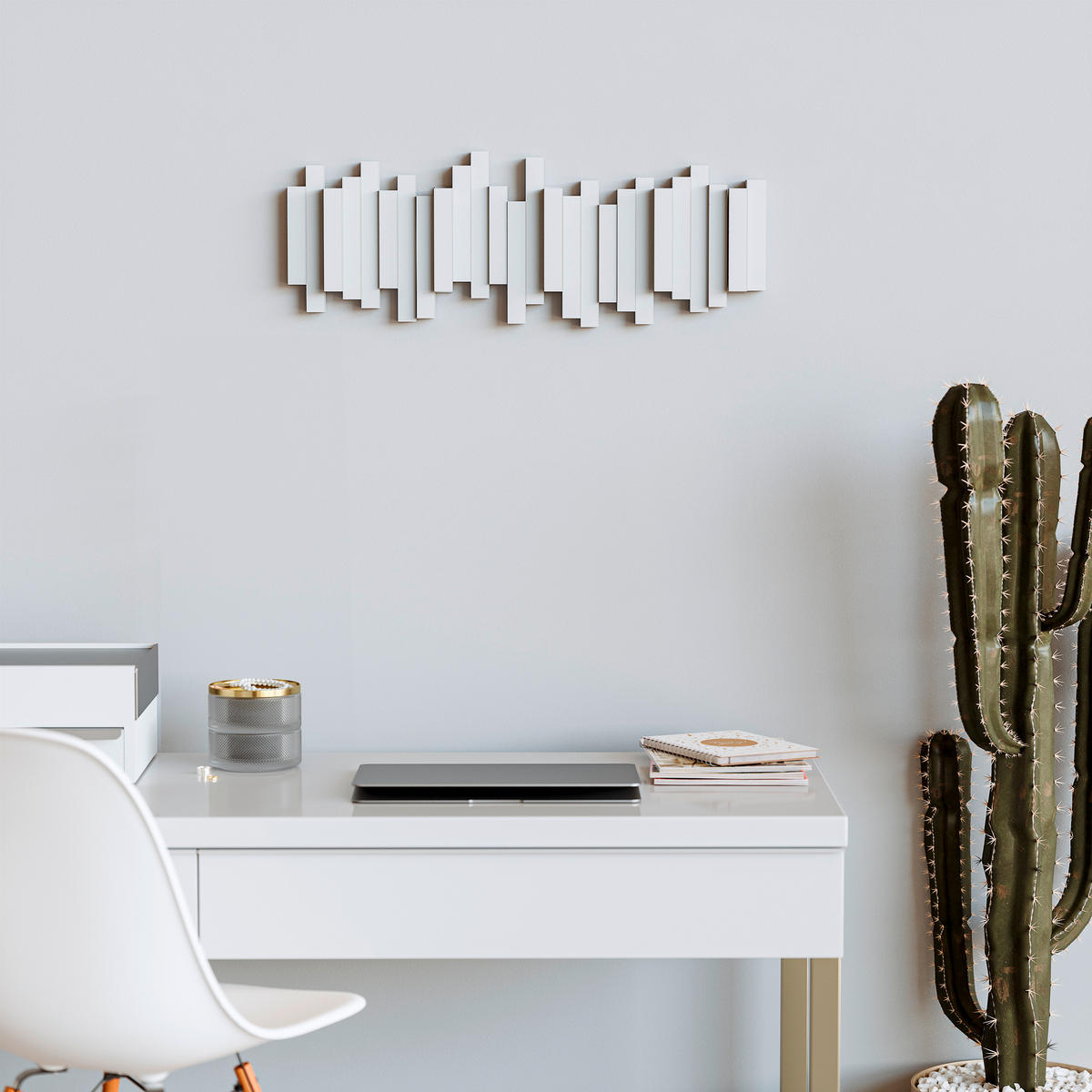 ŠATNÍ LIŠTA - bílá, Design, plast (49/18/3cm) - Umbra