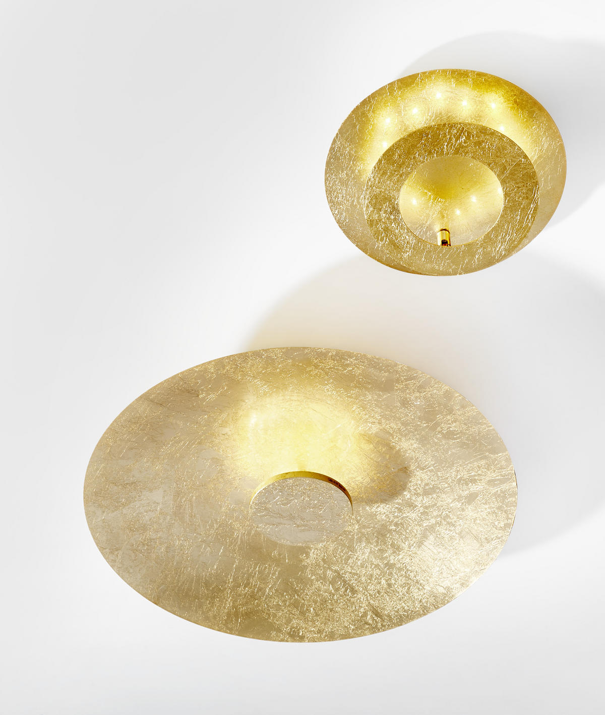 PLAFONIERĂ CU LED - auriu, Design, metal (24/8cm)