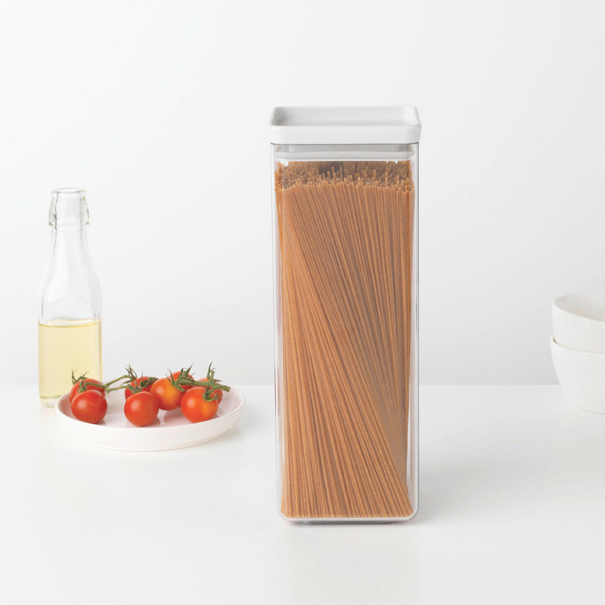 DÓZA NA POTRAVINY  - priehľadné/svetlosivá, Design, plast (11/29.5/11cm) - Brabantia