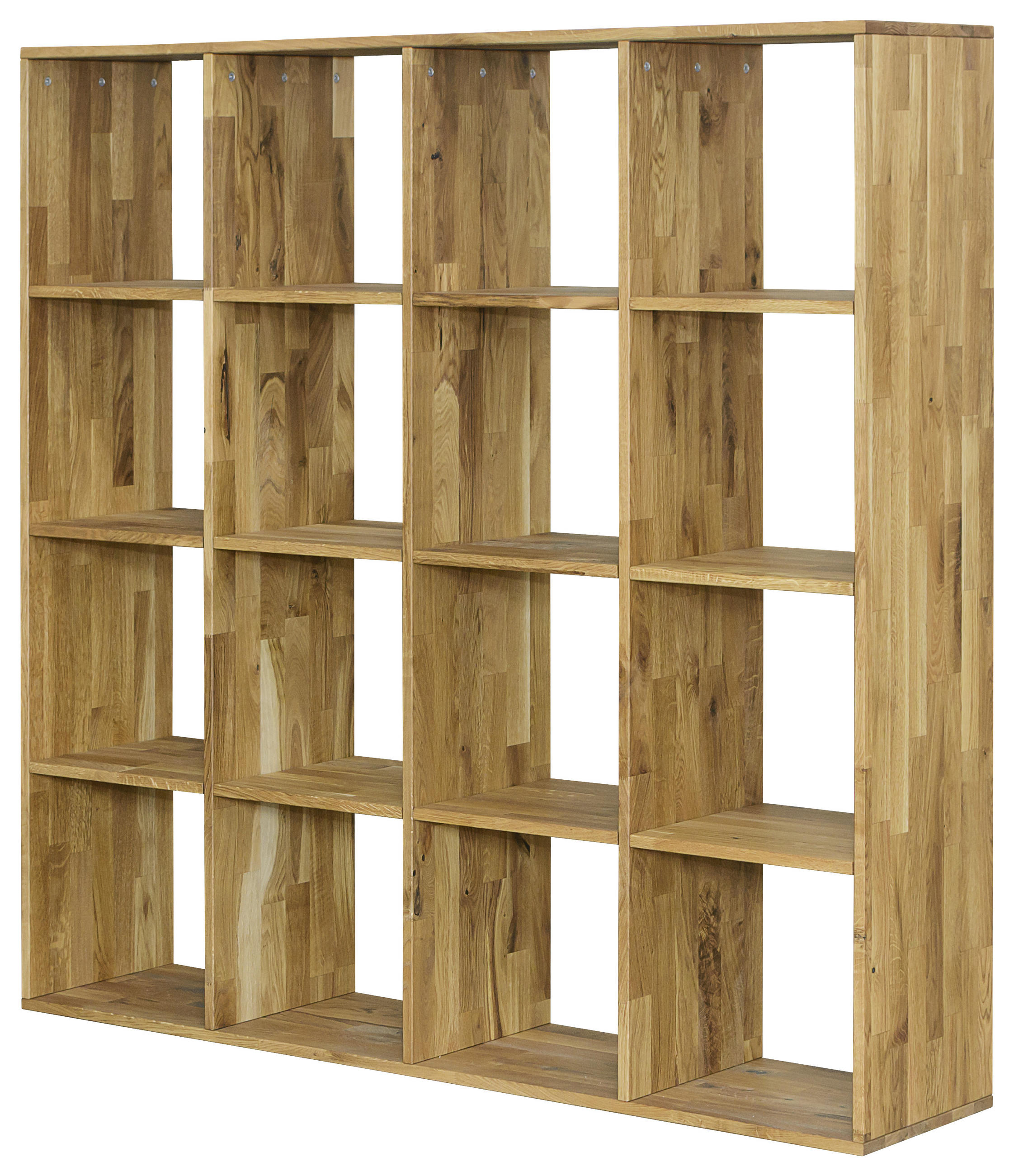 REGAL Wildeiche massiv Eichefarben  - Eichefarben, Natur, Holz (149/149/35cm) - Livetastic