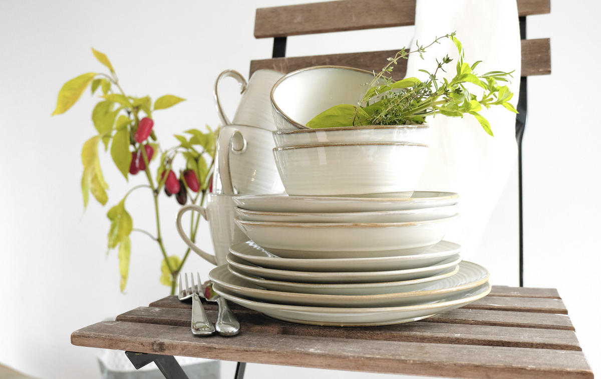 KOMBISERVICE NOTTINGHAM Beige 20-teilig 4 Personen  - Beige, Basics, Keramik - Mäser