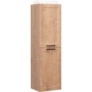 STRANSKA OMARA 39,2/138/31,6 cm - črna/hrast, Moderno, kovina/steklo (39,2/138/31,6cm) - Xora