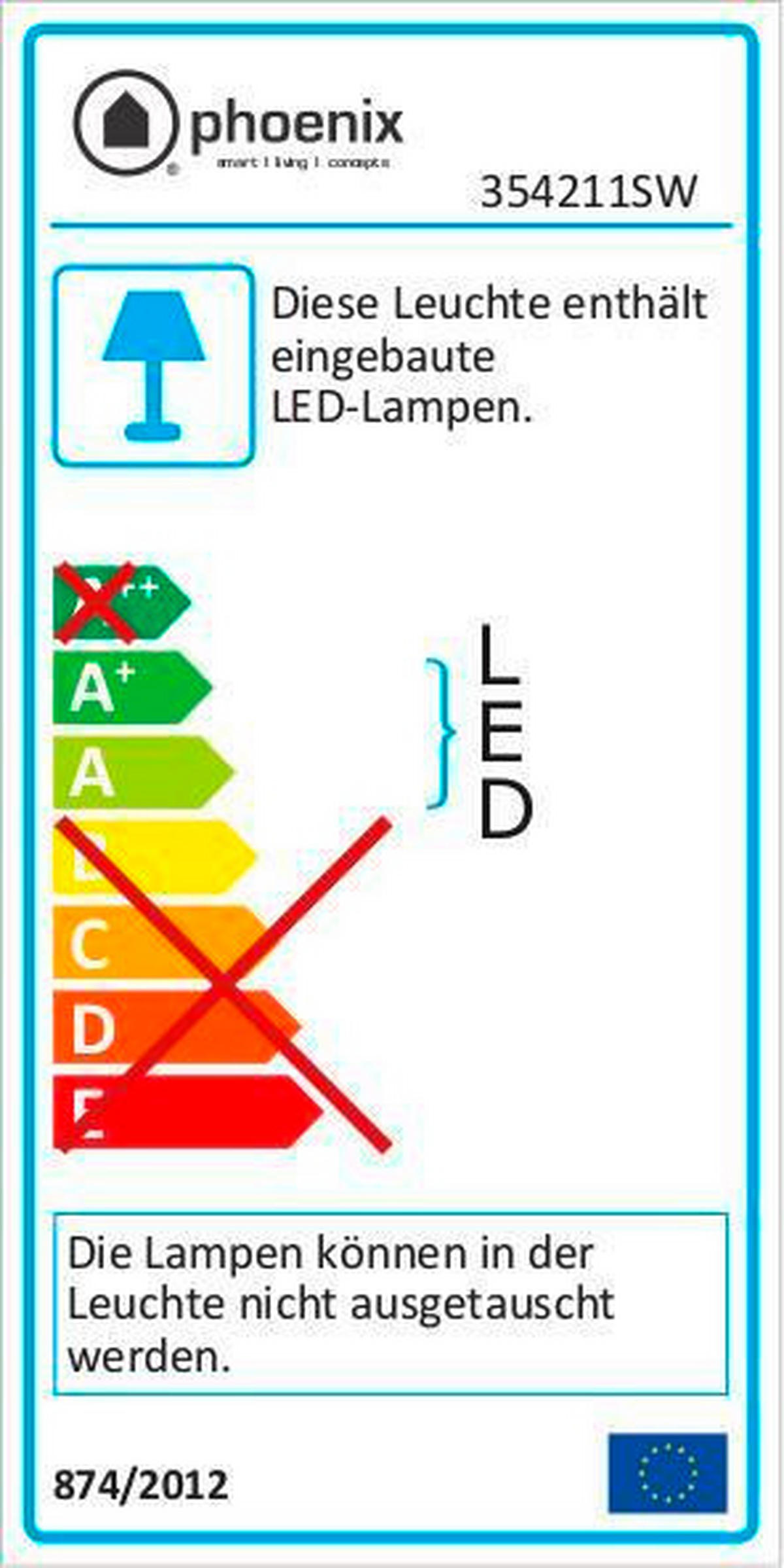 LED-DEKOLEUCHTE PLAYBOY 12/22,4/12 cm   - Schwarz, Basics, Glas/Kunststoff (12/22,4/12cm) - Playboy