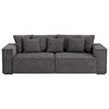 BIGSOFA in Mikrofaser Anthrazit  - Anthrazit, MODERN, Kunststoff/Textil (244/62/117cm) - MID.YOU
