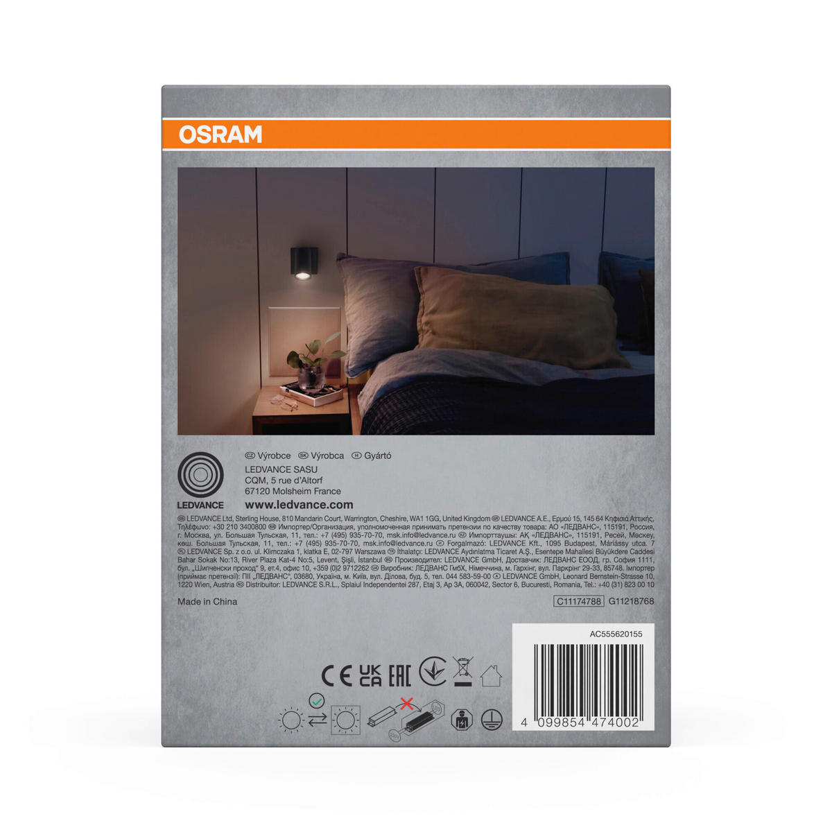 LED-STRAHLER 9/8,25/10,5 cm   - Schwarz, Basics, Metall (9/8,25/10,5cm) - Osram