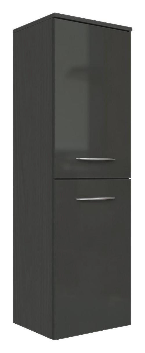 MIDISCHRANK 40/130/35 cm  - Chromfarben/Graphitfarben, KONVENTIONELL, Holzwerkstoff/Metall (40/130/35cm) - Xora