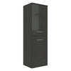 MIDISCHRANK 40/130/35 cm  - Chromfarben/Graphitfarben, KONVENTIONELL, Holzwerkstoff/Metall (40/130/35cm) - Xora