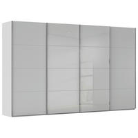 SCHWEBETÜRENSCHRANK 361/223/68 cm,  in Seidengrau, 4 Tür(en)  - Chromfarben/Seidengrau, KONVENTIONELL, Glas/Holzwerkstoff (361/223/68cm) - Novel