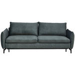 SCHLAFSOFA in Webstoff  - Schwarz, Design, Textil/Metall (224/89/105cm) - Novel
