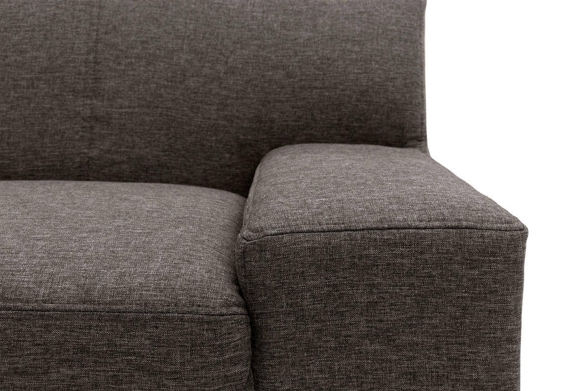 SESSEL Webstoff Graubraun    - Wengefarben/Graubraun, Design, Holz/Textil (101/74/85cm) - MID.YOU